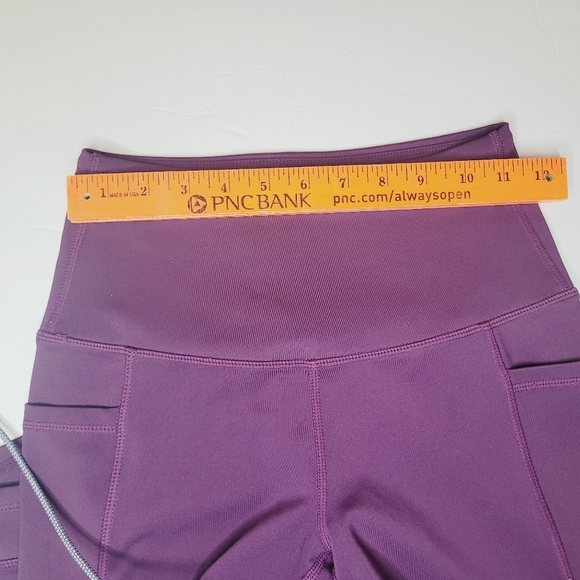 LegEnd leggings Purple Women's Small High Waist Compression Pockets Gym Exercise - Picture 5 of 9